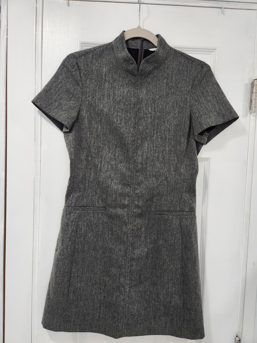 Zara Gray Short-Sleeve Mini Dress